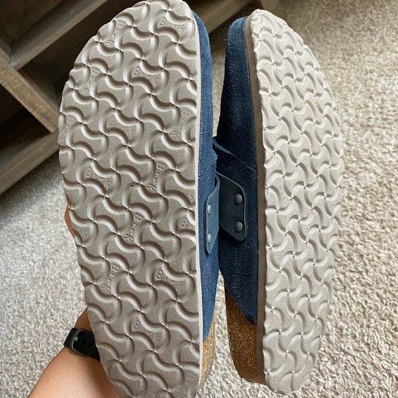 Birkenstock Nagoya Navy Suede Clogs - Picture 5 of 7